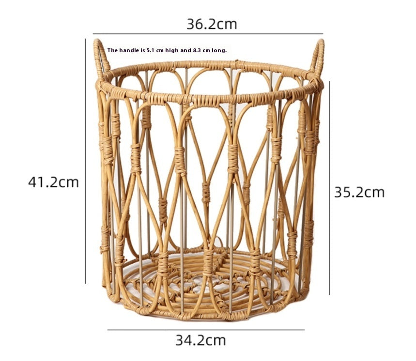 Handwoven Rattan Storage Basket for Cozy, Clutter-Free Spaces