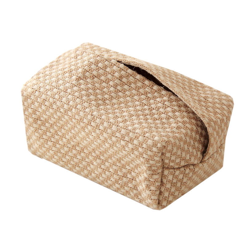 Soft Linen Fabric Tissue Box for Cozy Table Decor