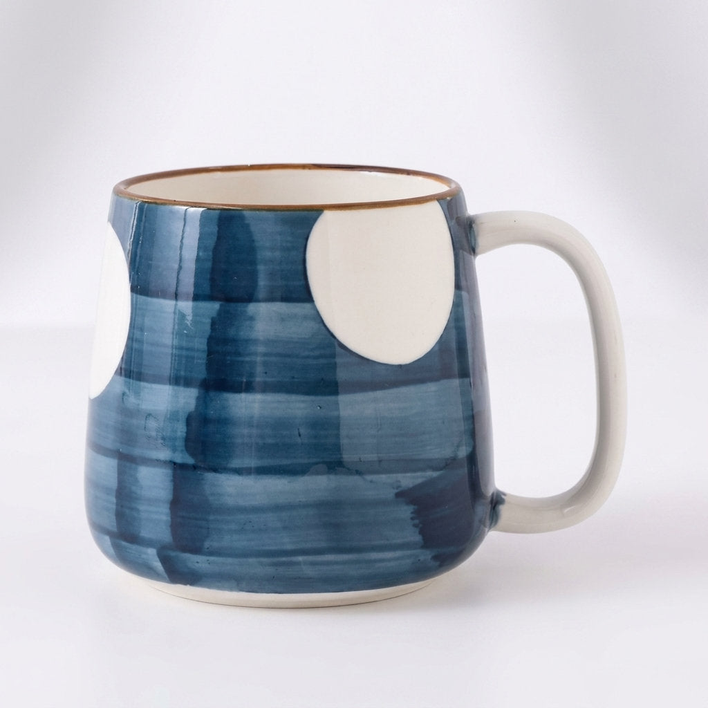 Aegean Blue Hand-Painted Ceramic Mug