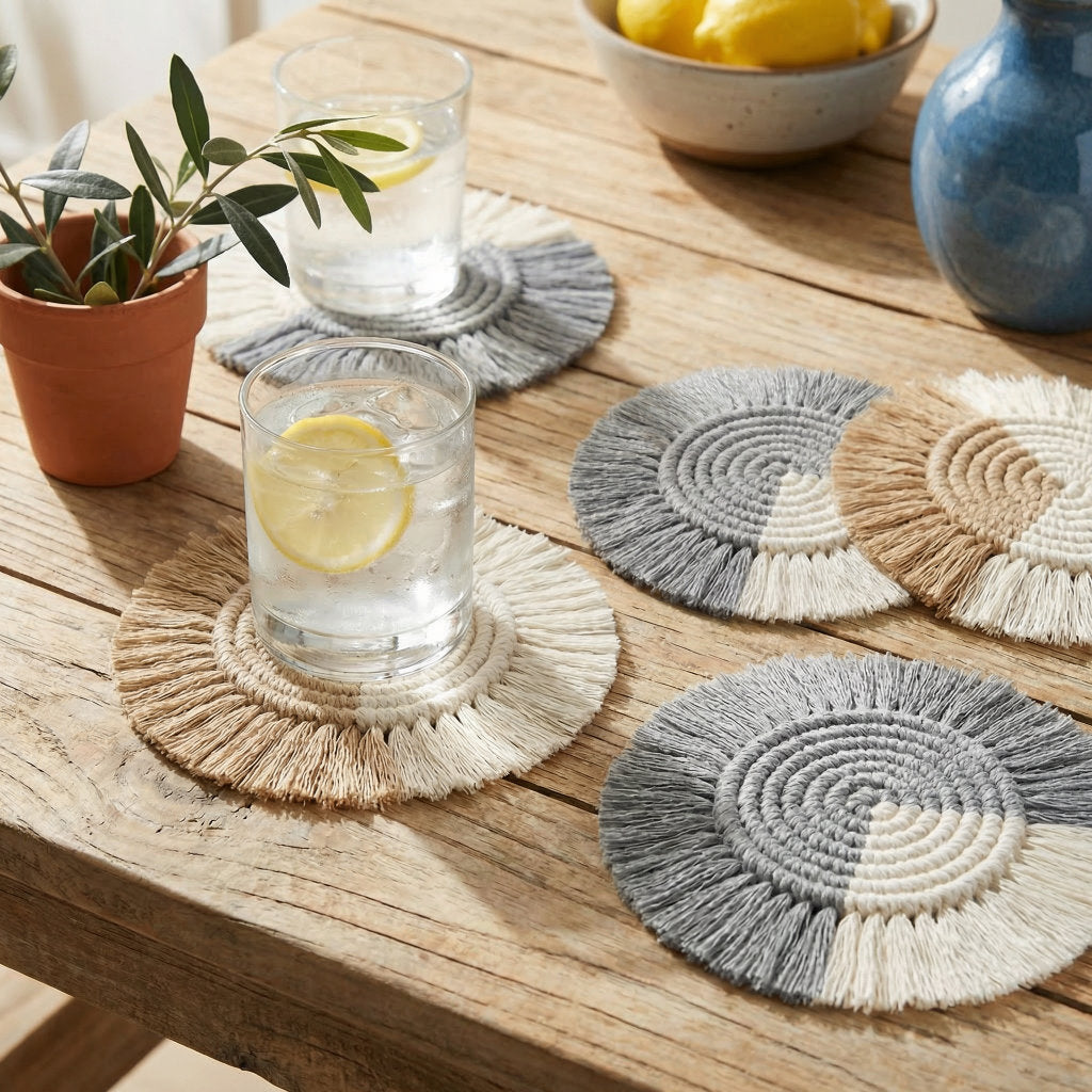 Charming Braided Macrame Placemats to Elevate Your Table