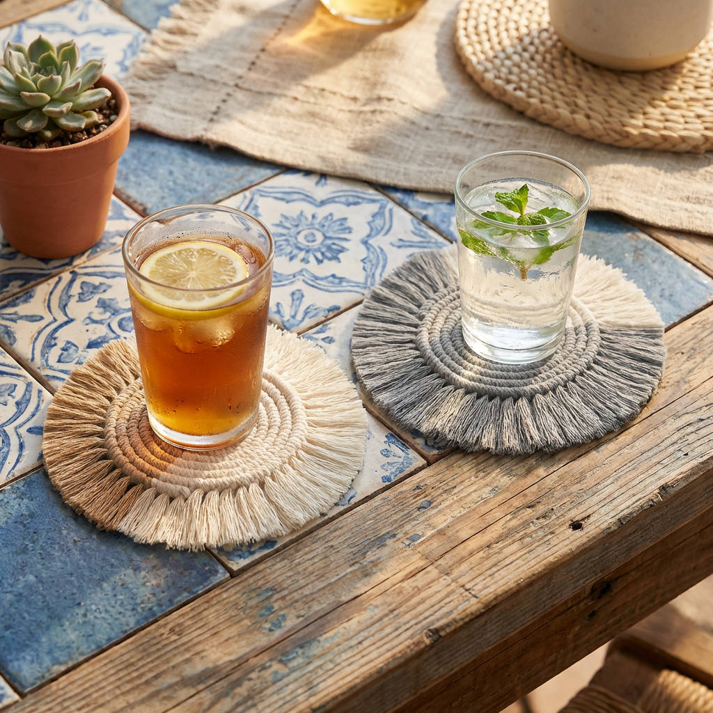 Charming Braided Macrame Placemats to Elevate Your Table
