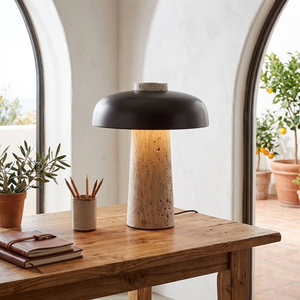 Natural Stone Lamp for Warm, Peaceful Lighting