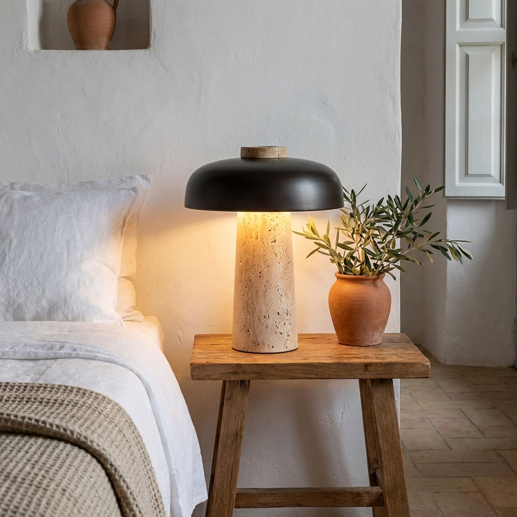 Natural Stone Lamp for Warm, Peaceful Lighting