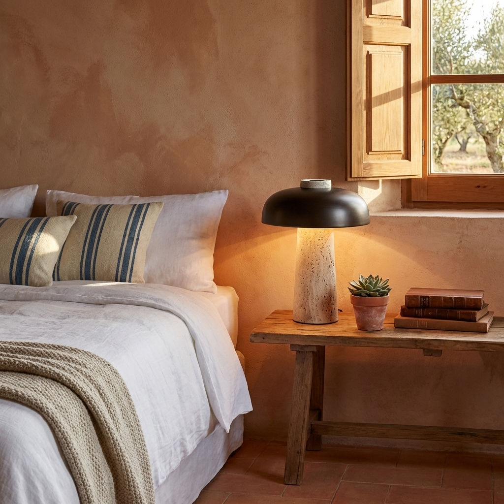 Natural Stone Lamp for Warm, Peaceful Lighting