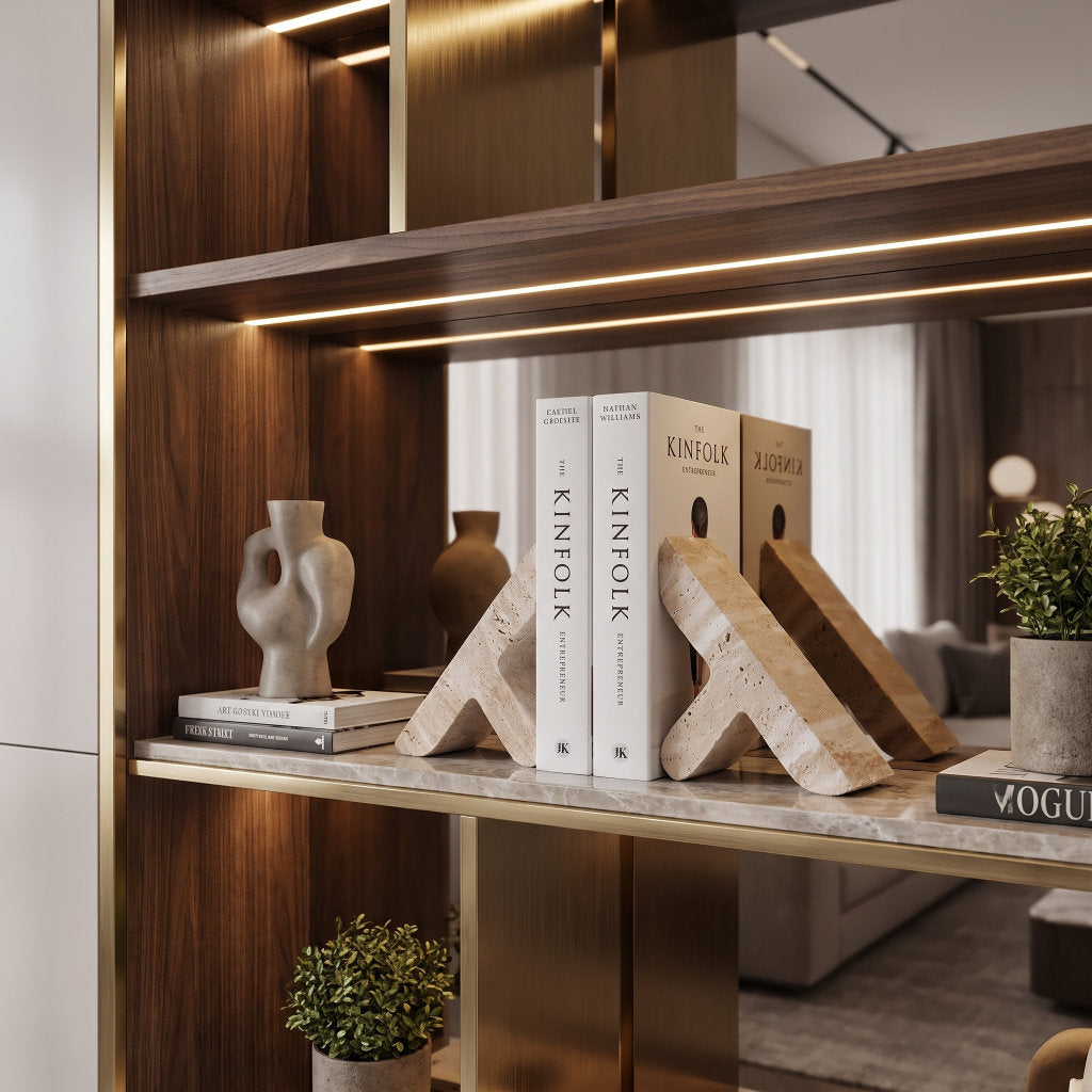 Natural Stone Bookends - Set of 2