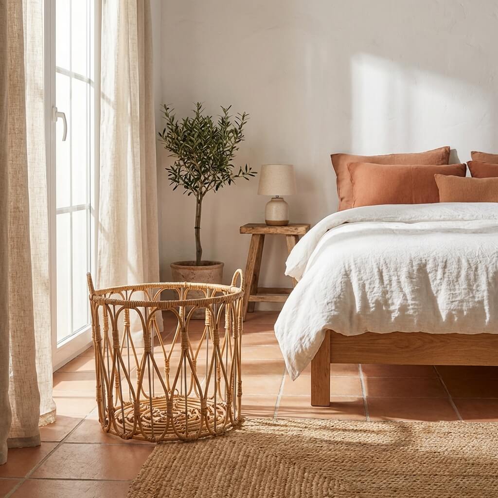 Handwoven Rattan Storage Basket for Cozy, Clutter-Free Spaces