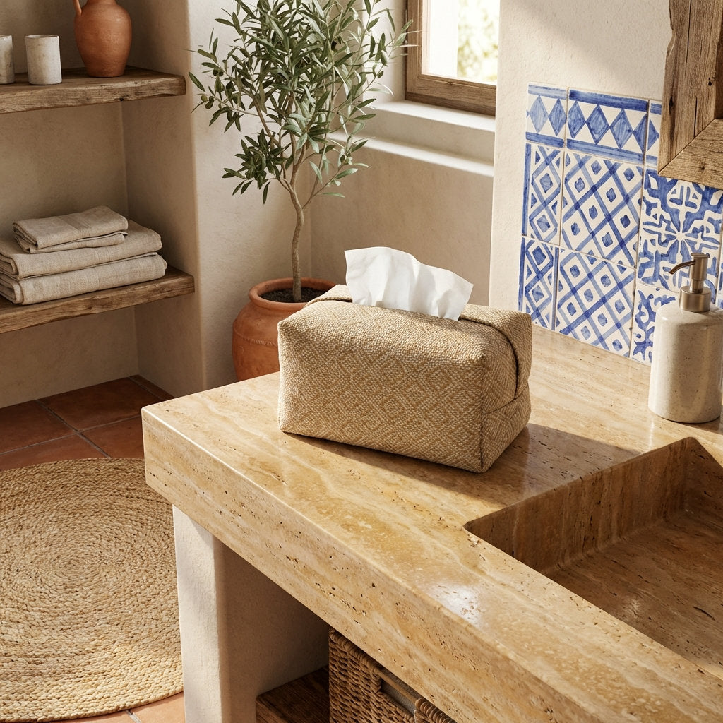 Soft Linen Fabric Tissue Box for Cozy Table Decor