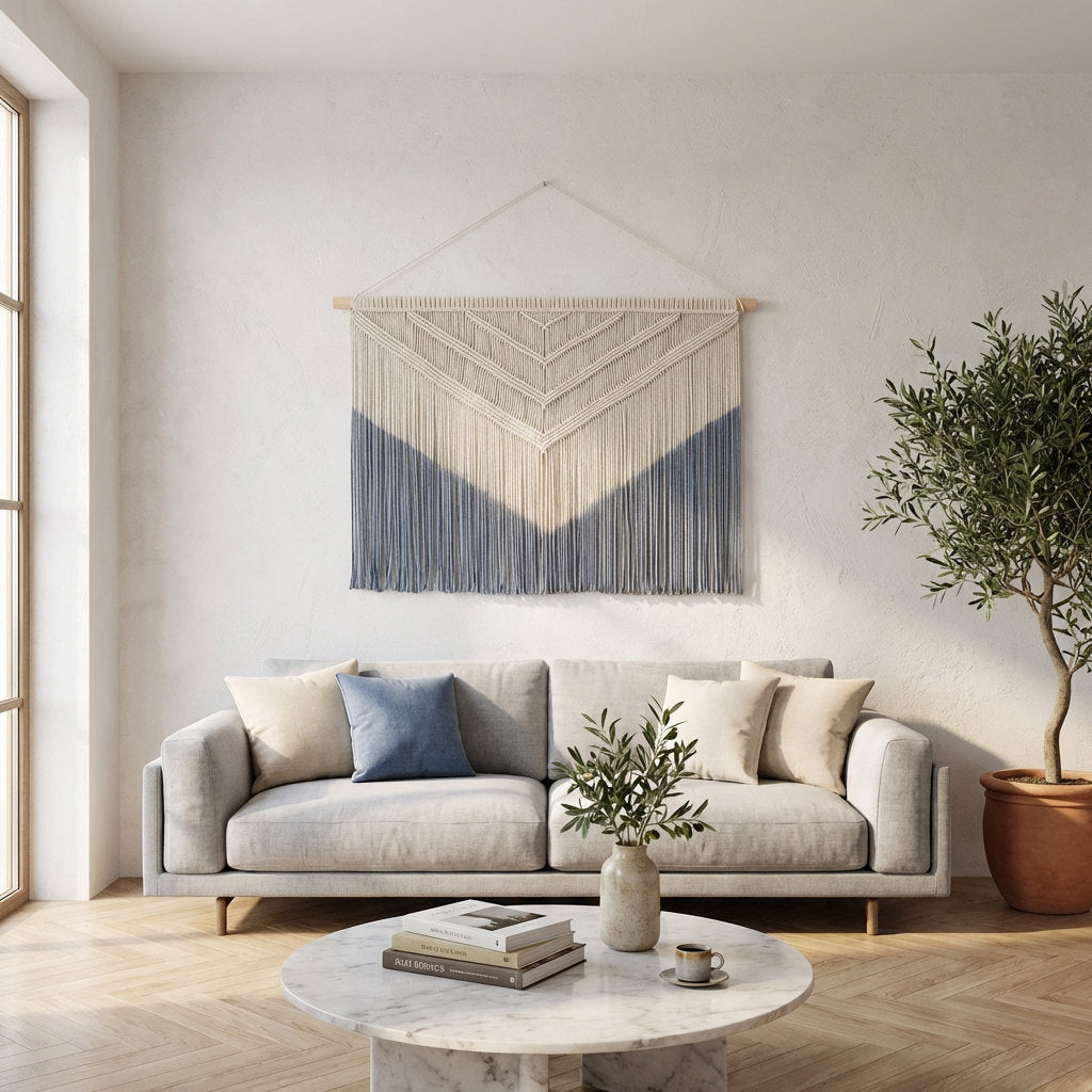 Sun-Inspired Handwoven Wall Tapestry for Cozy Homes