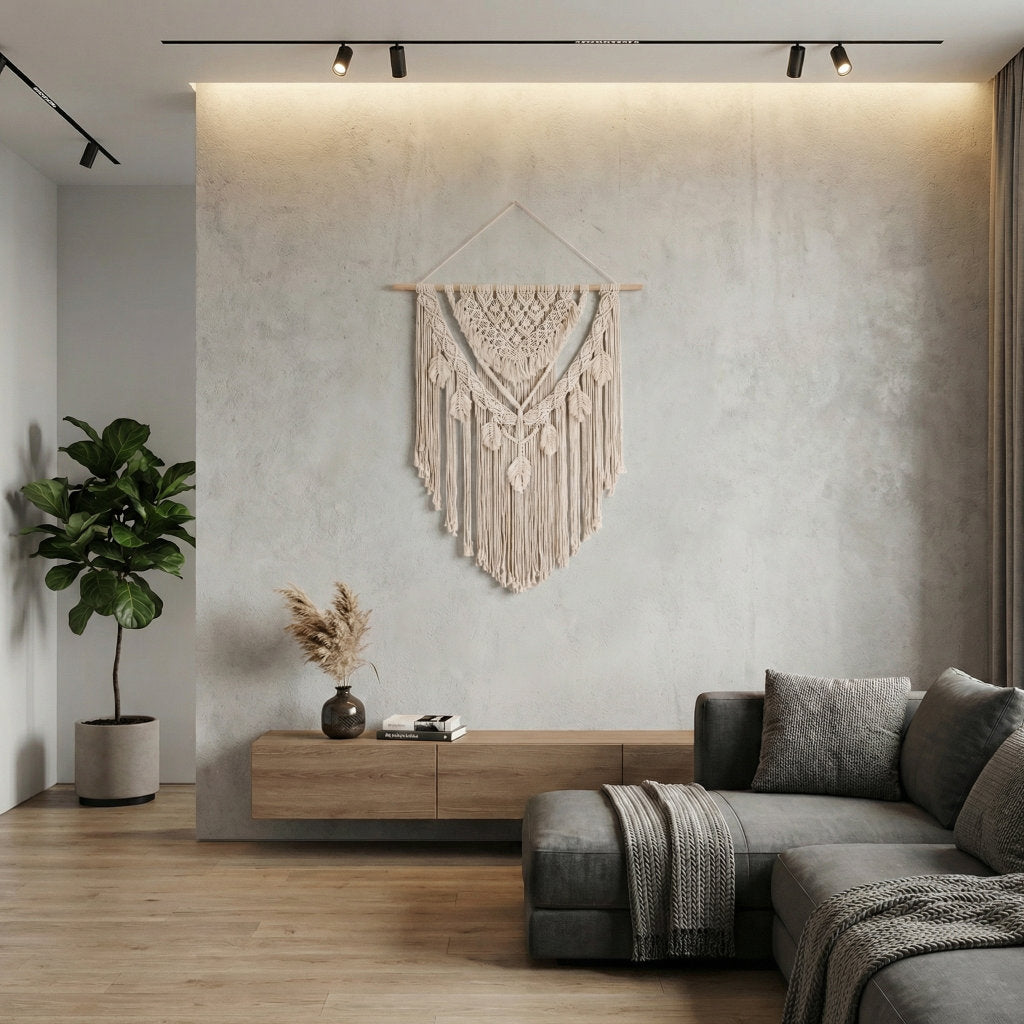 Large Handwoven Wall Tapestry for Effortless Home Style