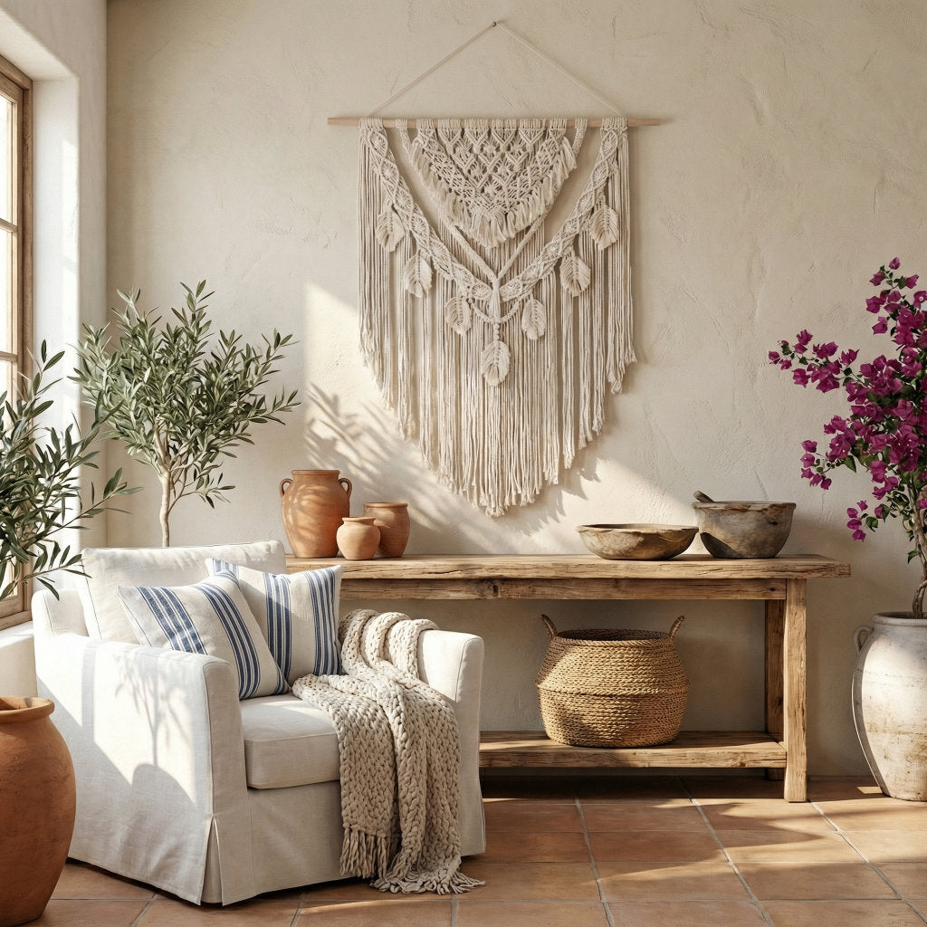 Large Handwoven Wall Tapestry for Effortless Home Style