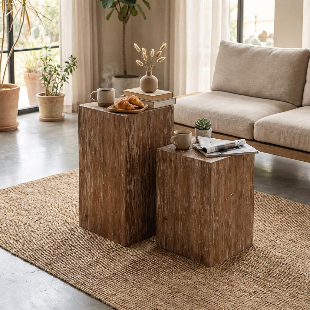 Elegant Solid Wood Designer Table to Warm Your Living Room