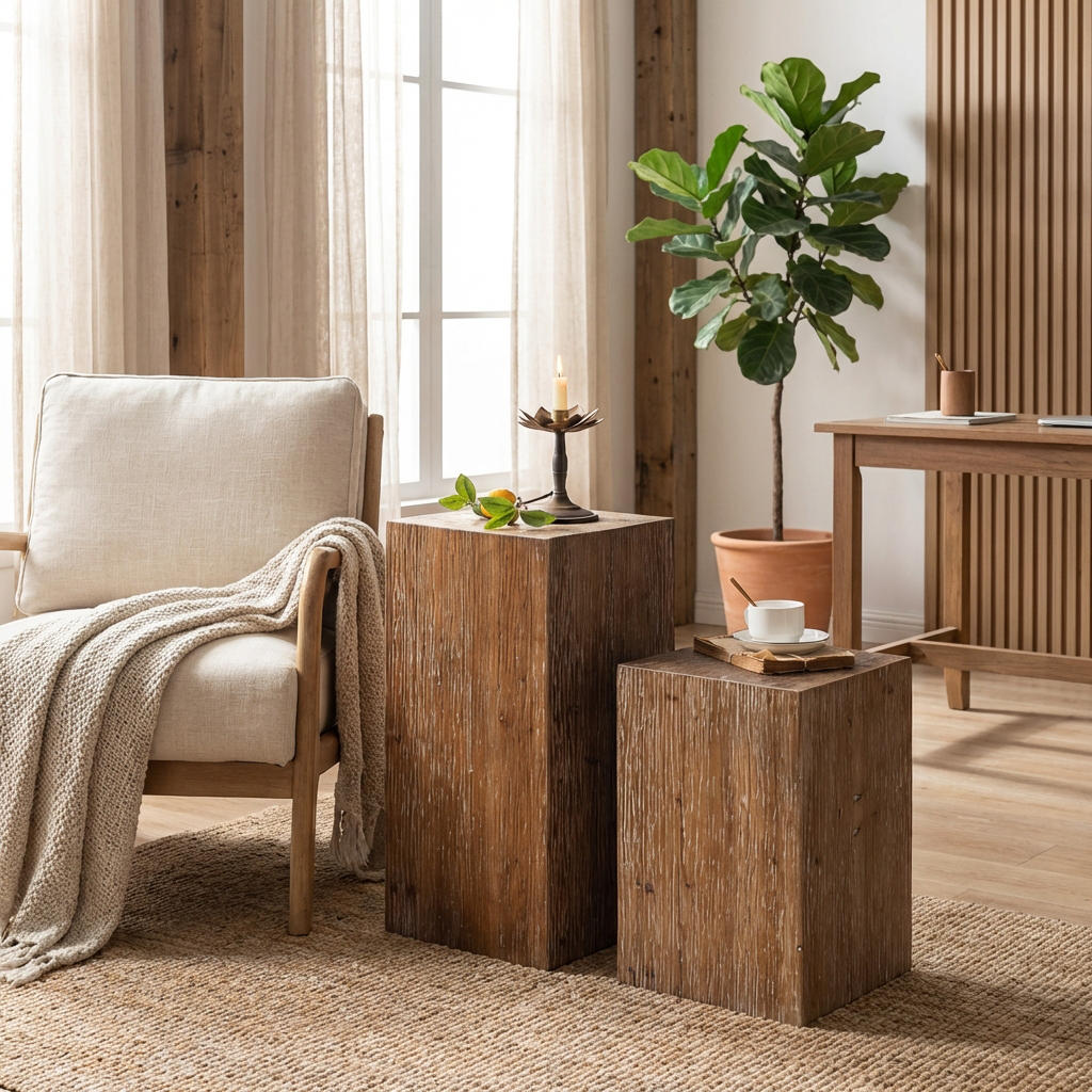 Elegant Solid Wood Designer Table to Warm Your Living Room