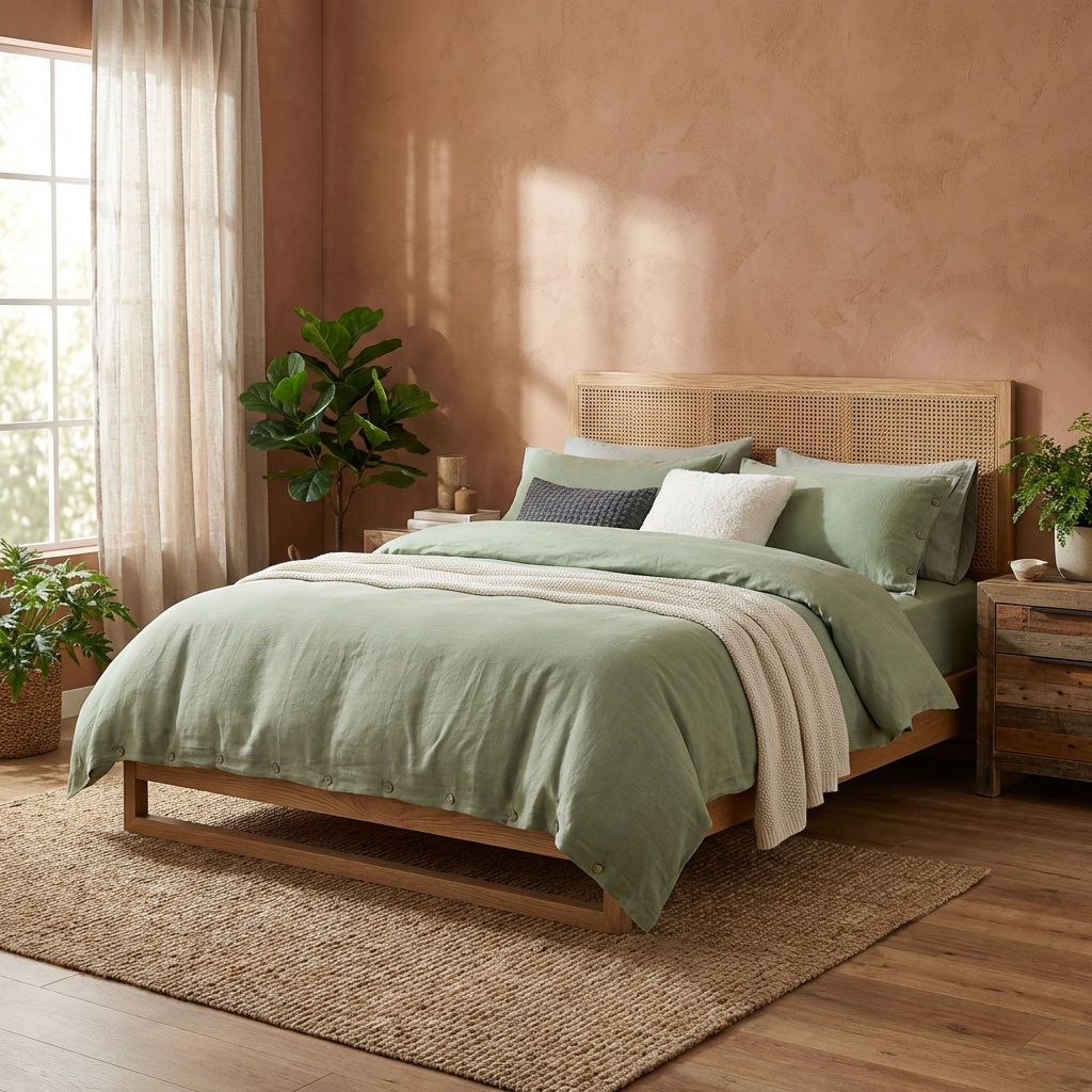 Natural Pure Linen Bedding 4-Piece Set for Cozy Nights